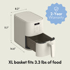 Vinmora™ bella 4 Qt Slim Digital Air Fryer with - Premium Kitchen Appliance by Vinmora™