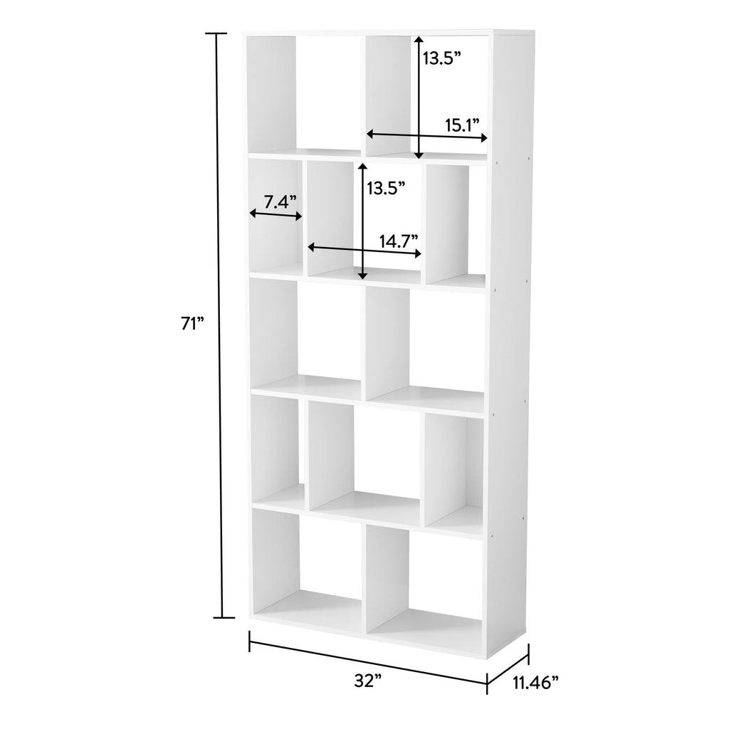 Vinmora™ Modern 12-Cube Square Shelf Bookcase, White - Premium Bedding & Home by Vinmora™