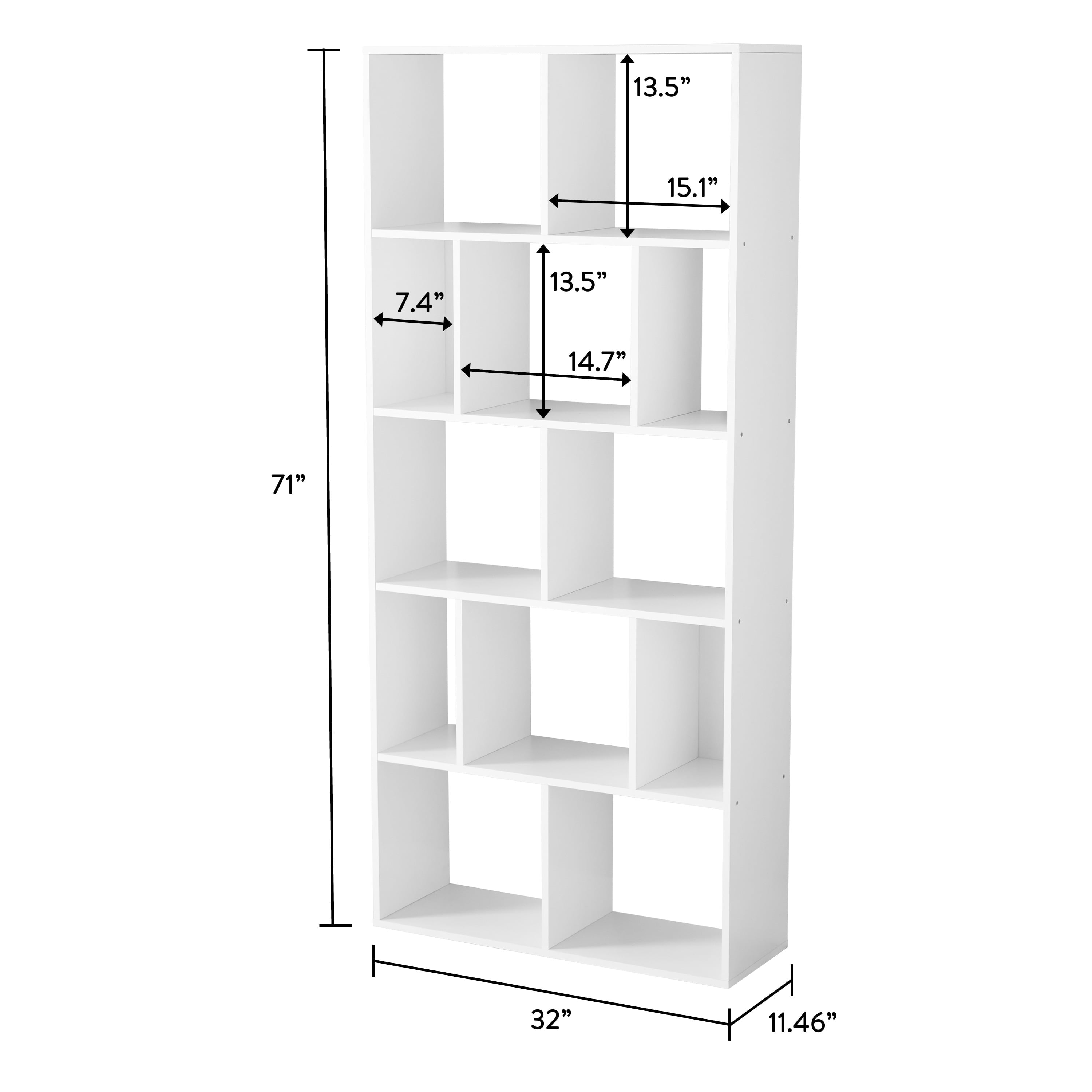 Vinmora™ Modern 12-Cube Square Shelf Bookcase, White - Premium Bedding & Home by Vinmora™