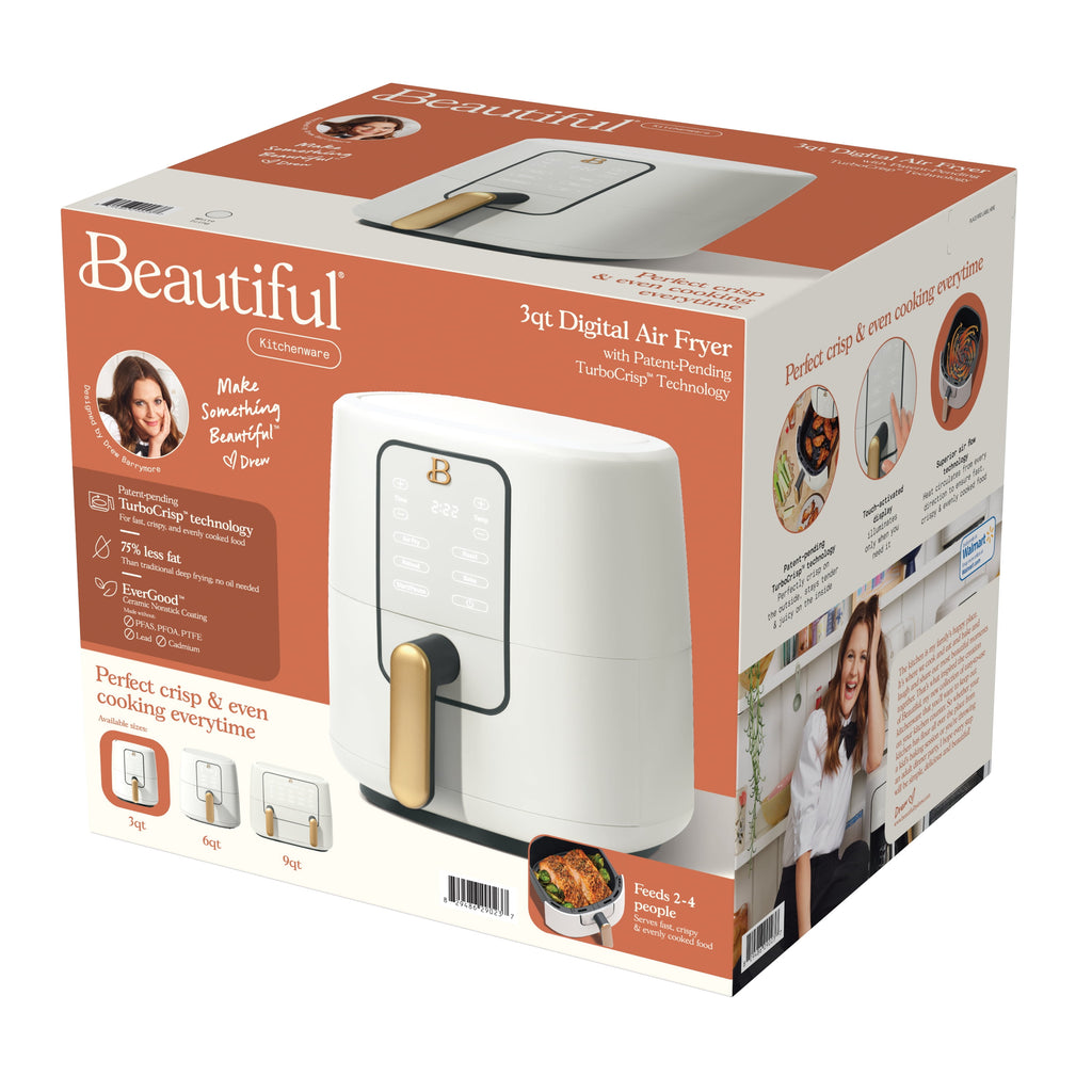 Vinmora™ 3 Qt Air Fryer with TurboCrisp Technology, EverGood - Premium Kitchen Appliance by Vinmora™