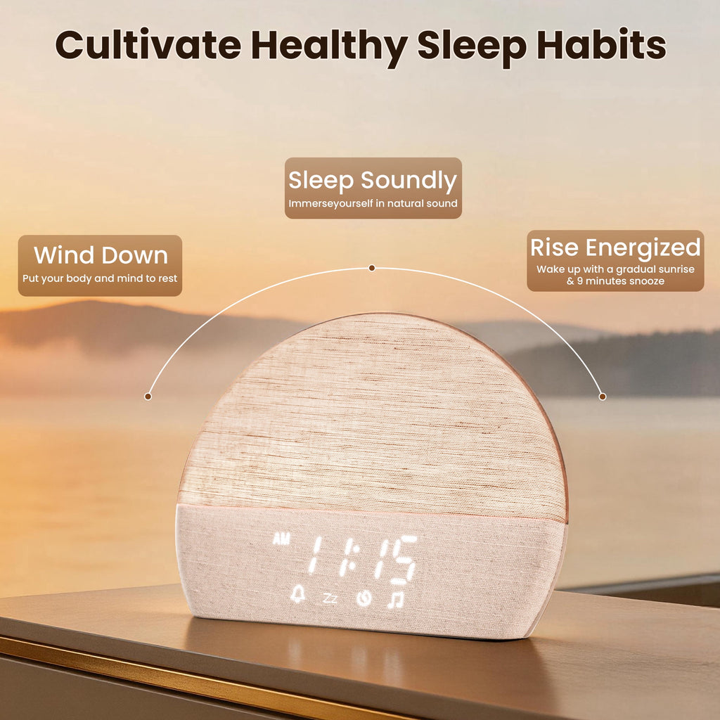Vinmora™ Wake up Light Sunrise Alarm Clock with Sound - Premium Bedding & Home by Vinmora™
