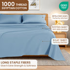 Vinmora™ 100% Cotton Sheet Set - Premium Sheet Set by Vinmora™