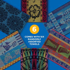 Vinmora™ Kaufman 6 Pack Terry Beach Pool Towel Of - Premium Towel Set by Vinmora™