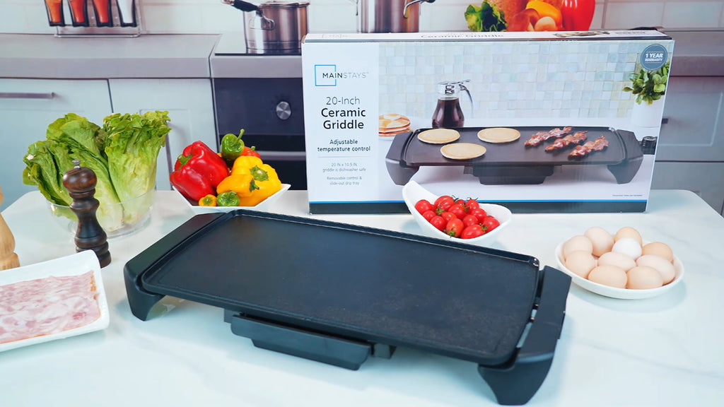 Vinmora™ 20 inch Electric Griddle - Non-Stick, Temperature Control,1500 - Premium Bedding & Home by Vinmora™