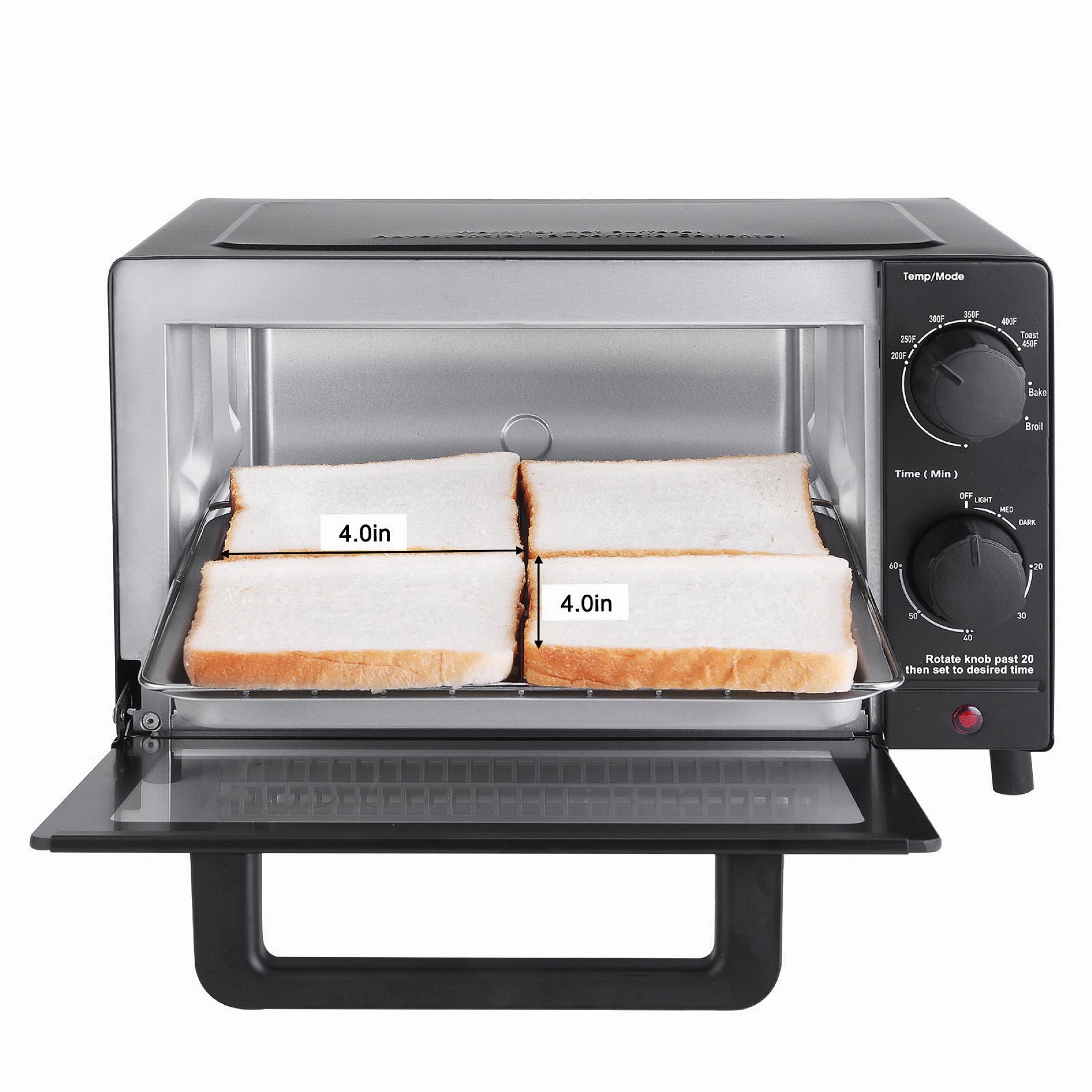 Vinmora™ 4 Slice Countertop Toaster Oven with 3 Settings - Premium Kitchen Appliance by Vinmora™