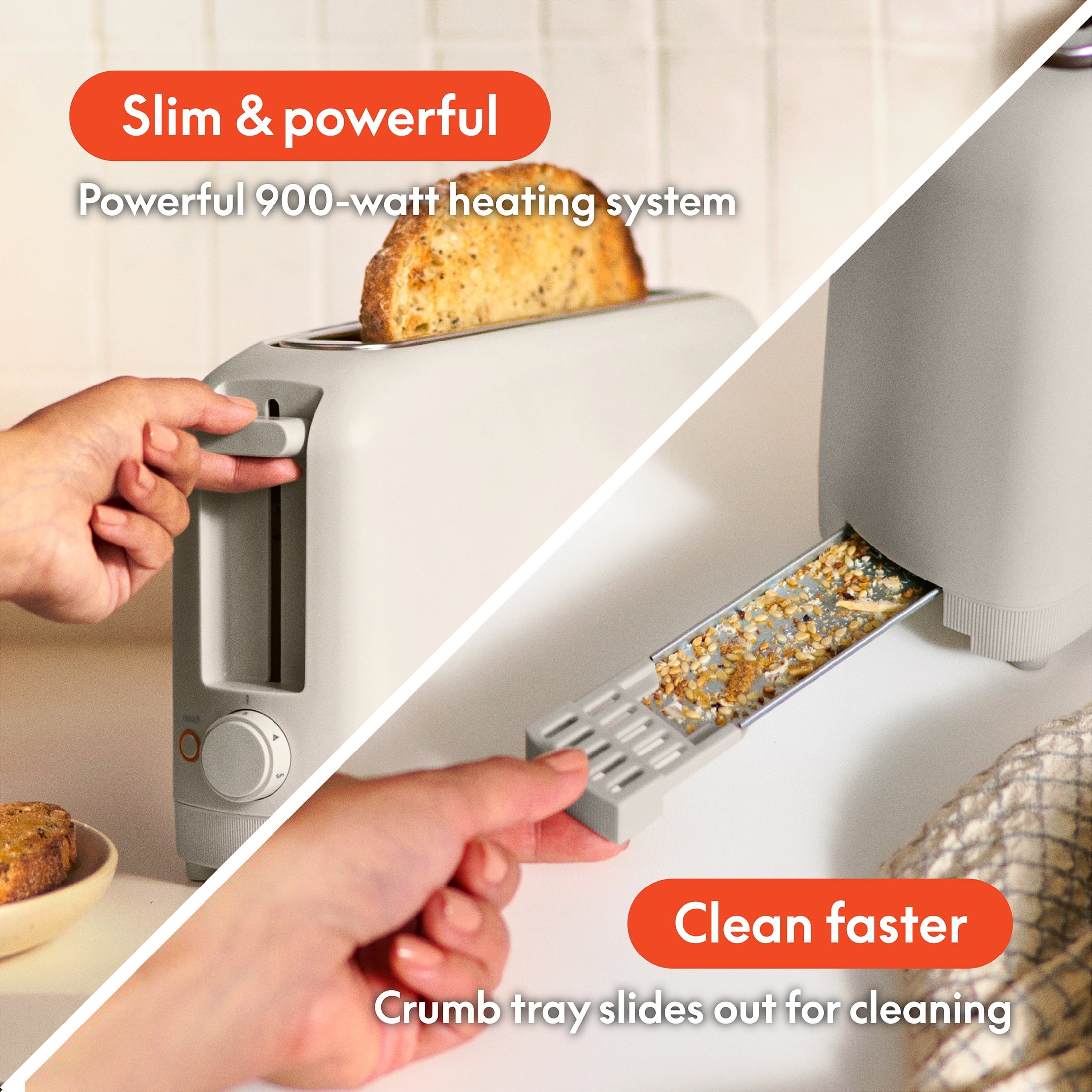 Vinmora™ bella 2-Slice Slim Toaster with Extra Long Slot - Premium Kitchen Appliance by Vinmora™