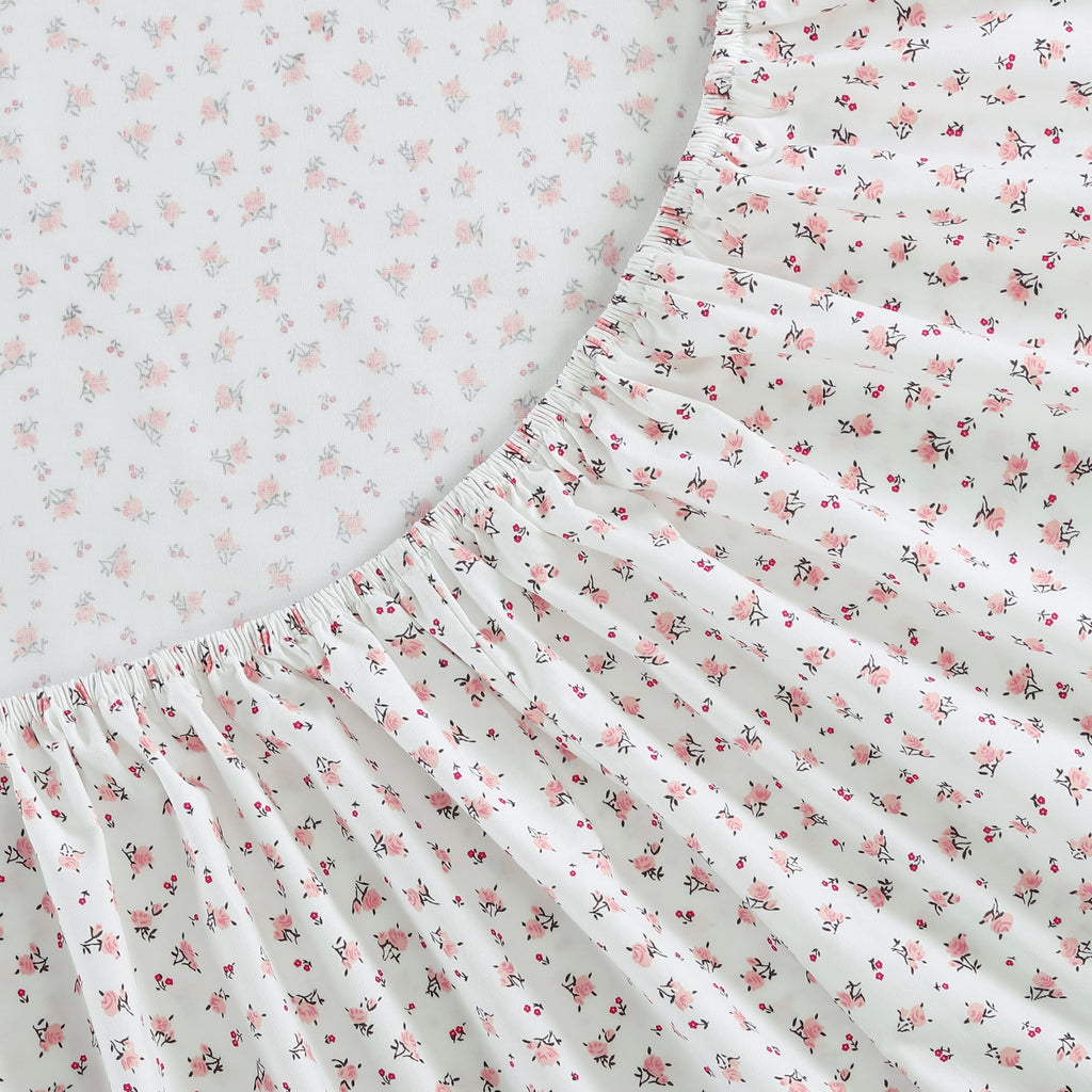 Vinmora™ Betsey Johnson Baby Buds Pink Cotton Percale Queen - Premium Sheet Set by Vinmora™
