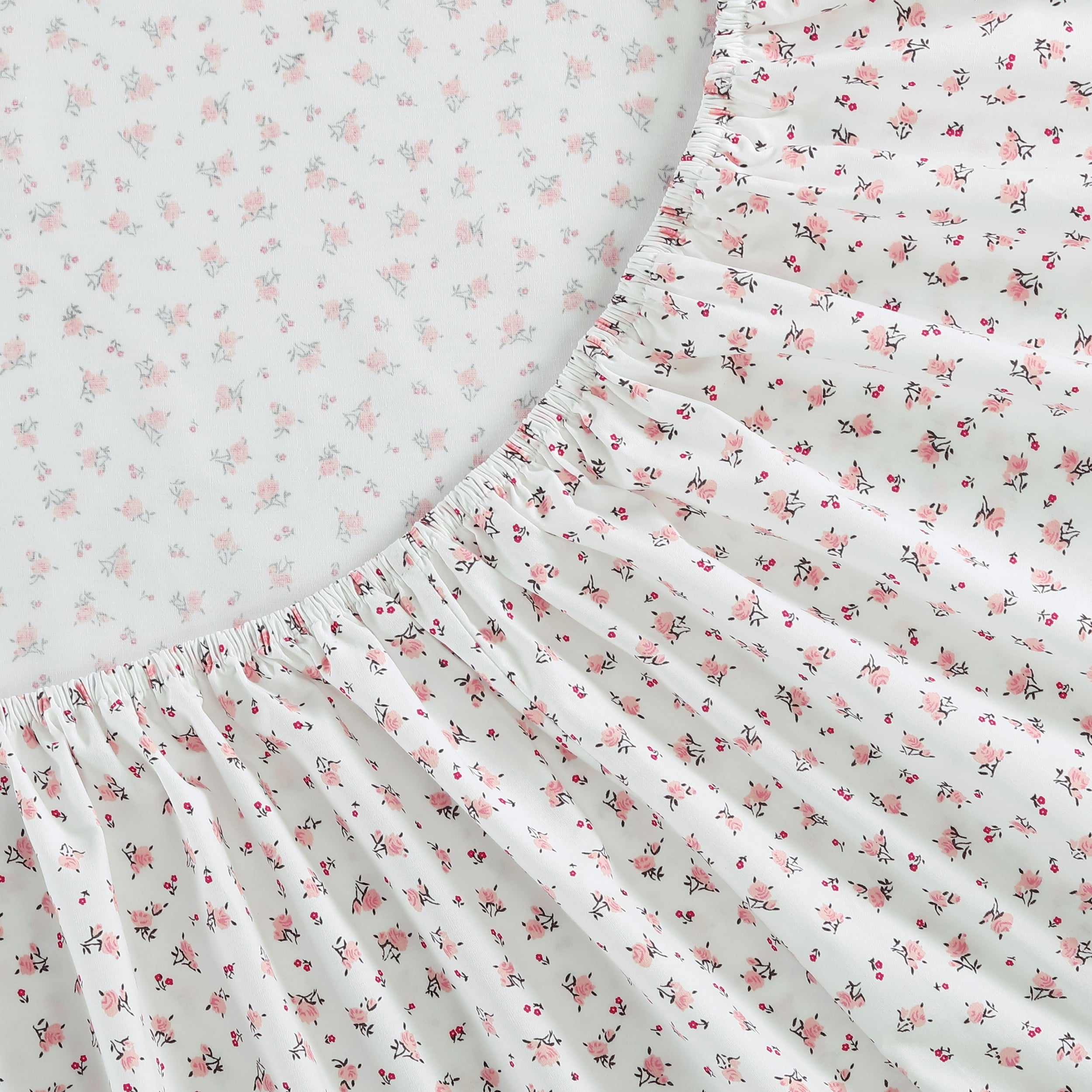 Vinmora™ Betsey Johnson Baby Buds Pink Cotton Percale Queen - Premium Sheet Set by Vinmora™