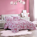 Vinmora™ Betsey Johnson Floral Vineyard Pink Reversible Full/Queen Quilt - Premium Comforter Set by Vinmora™