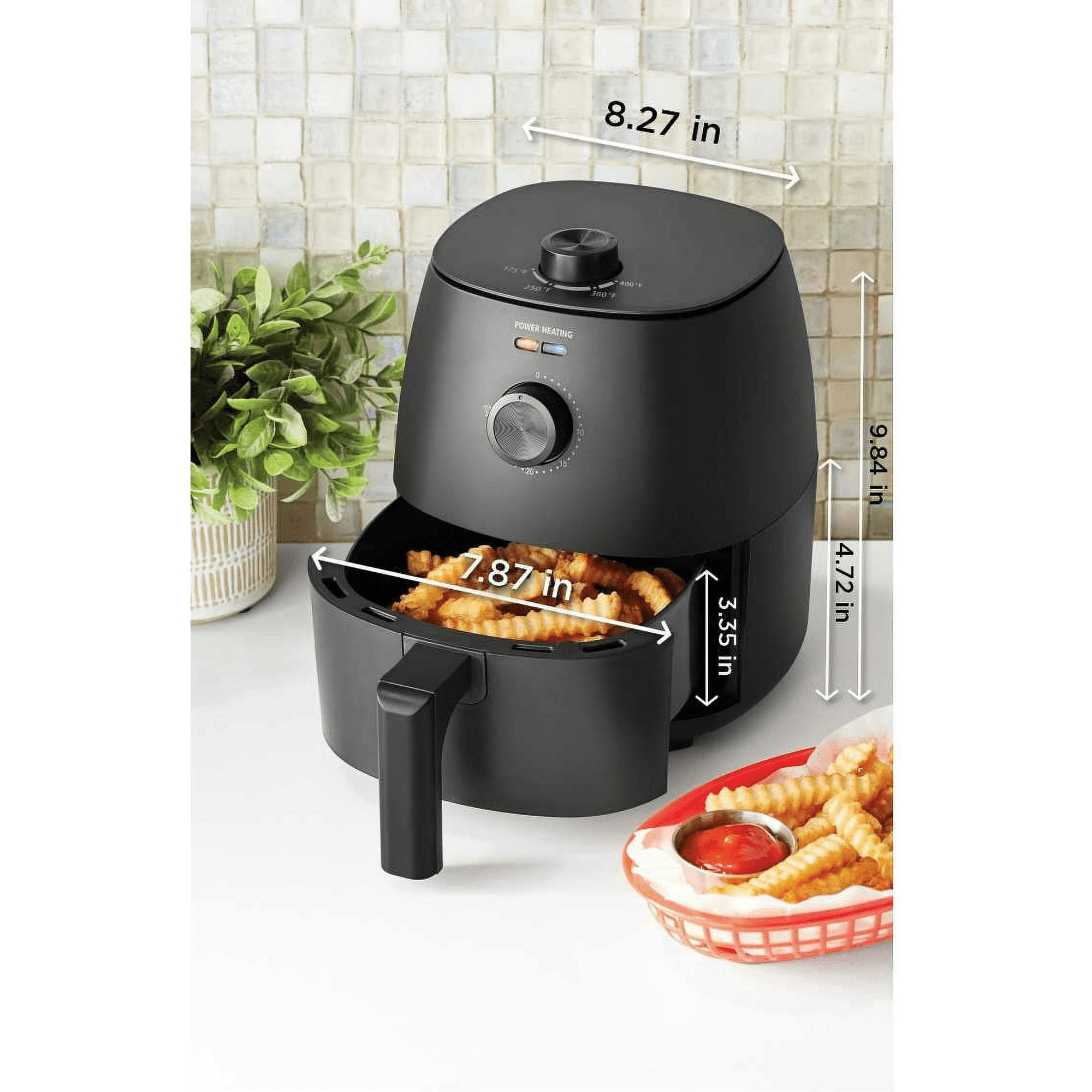 Vinmora™ 2.2 Qt Air Fryer in Arctic Black with - Premium Kitchen Appliance by Vinmora™
