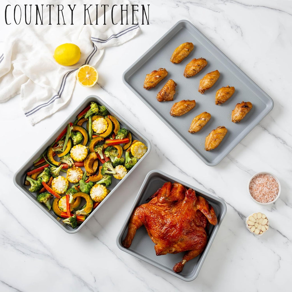 Vinmora™ Country Kitchen Heavy Duty Baking Pans Bakeware Set - Premium Kitchen Appliance by Vinmora™