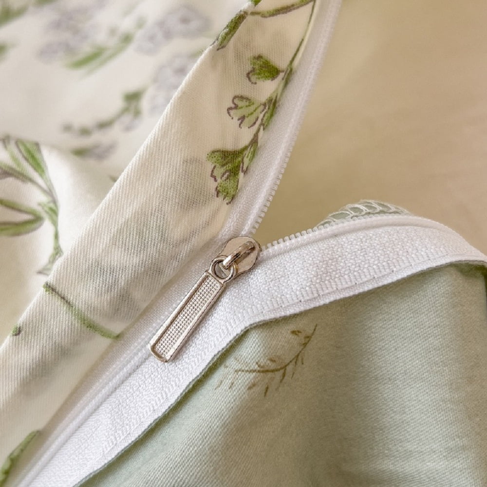 Vinmora™ Floral Duvet Cover Queen Size 100% Cotton Reversible - Premium Comforter Set by Vinmora™