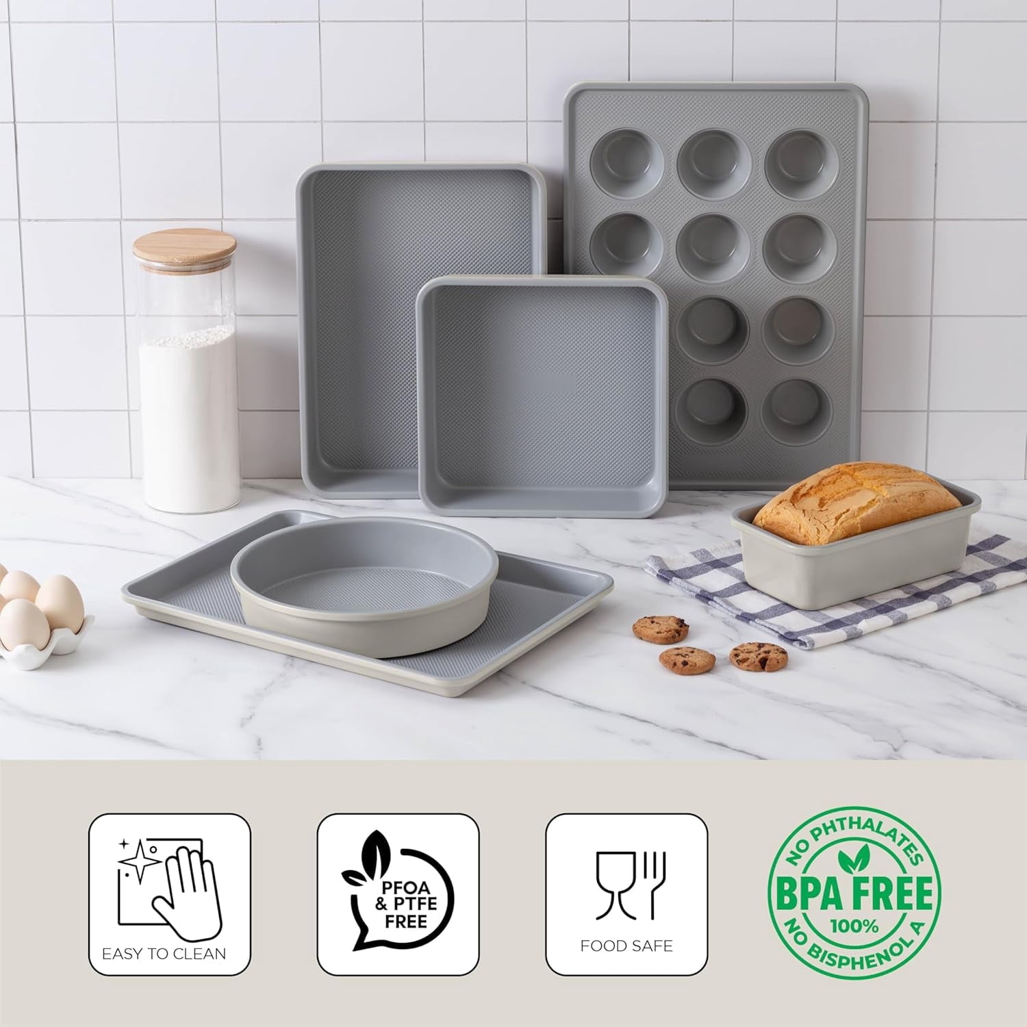 Vinmora™ Country Kitchen Heavy Duty Baking Pans Bakeware Set - Premium Kitchen Appliance by Vinmora™