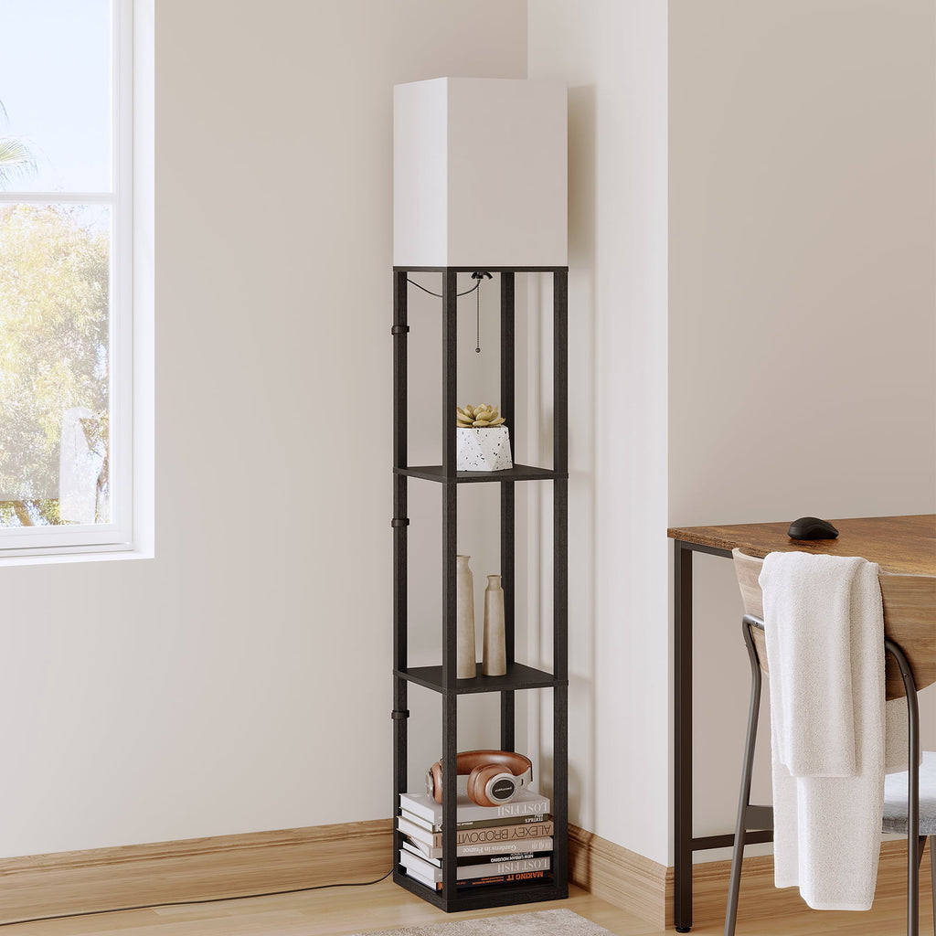 Vinmora™ SUNMORY 63'' Floor Lamps with Shelves, Home Standing - Premium Bedding & Home by Vinmora™