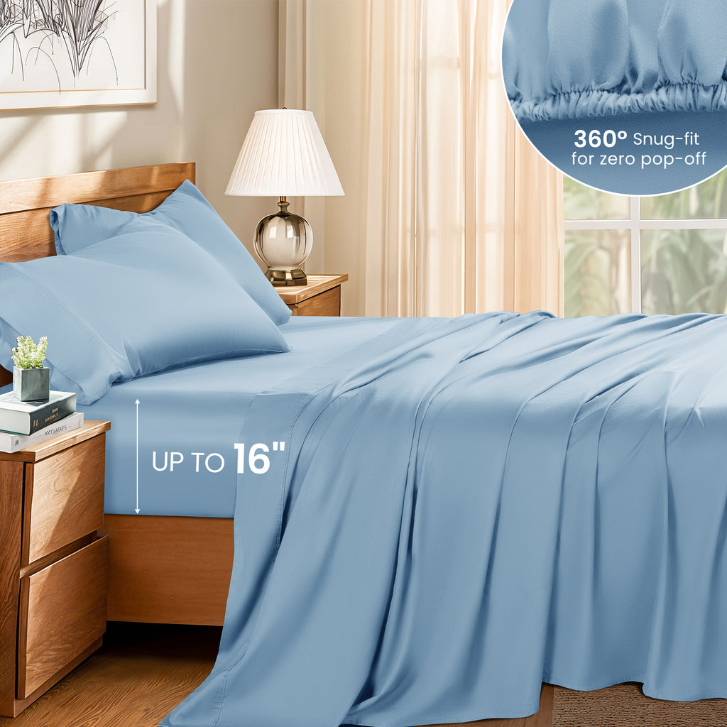 Vinmora™ 100% Cotton Sheet Set - Premium Sheet Set by Vinmora™
