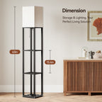Vinmora™ SUNMORY 63'' Floor Lamps with Shelves, Home Standing - Premium Bedding & Home by Vinmora™