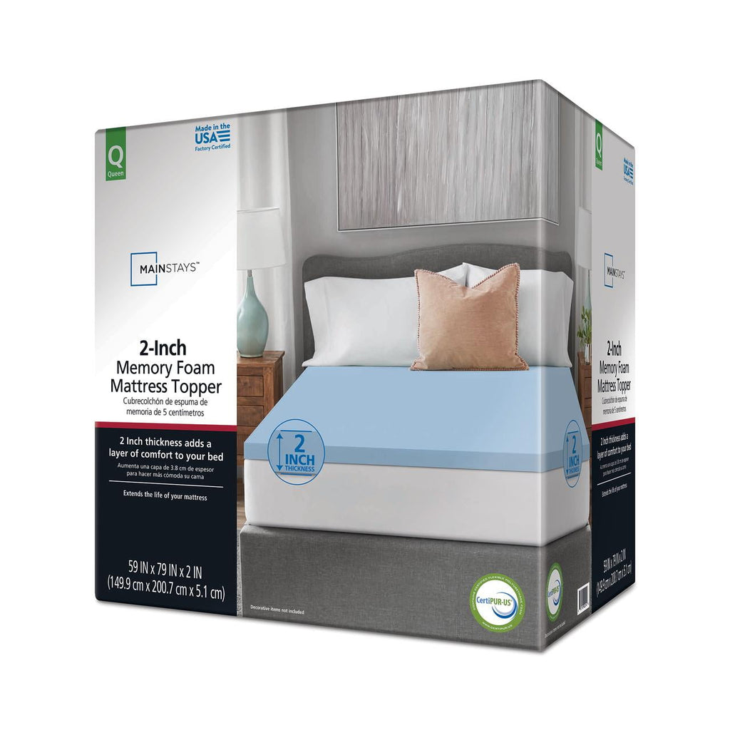Vinmora™ 2" Memory Foam Mattress Topper, Queen - Premium Mattress Protector & Topper by Vinmora™