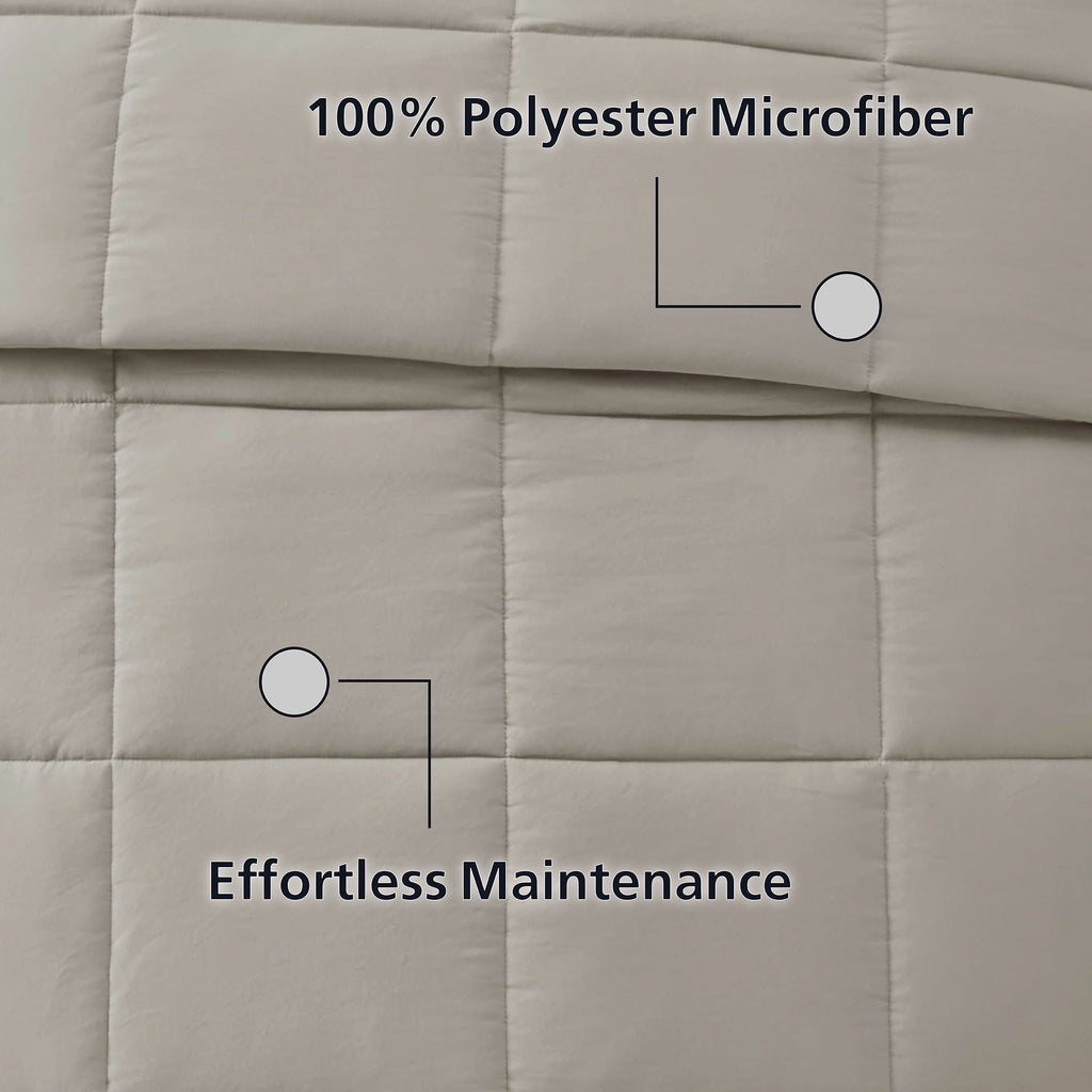 Vinmora™ Twin/Twin XL Comforter, Down Alternative, All-Season, Stone - Premium Comforter Set by Vinmora™
