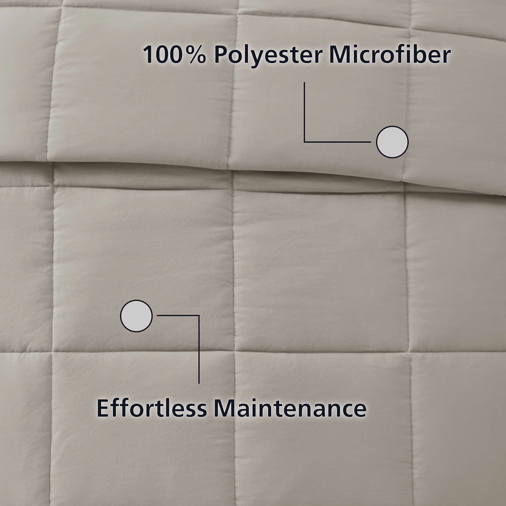 Vinmora™ Twin/Twin XL Comforter, Down Alternative, All-Season, Stone - Premium Comforter Set by Vinmora™