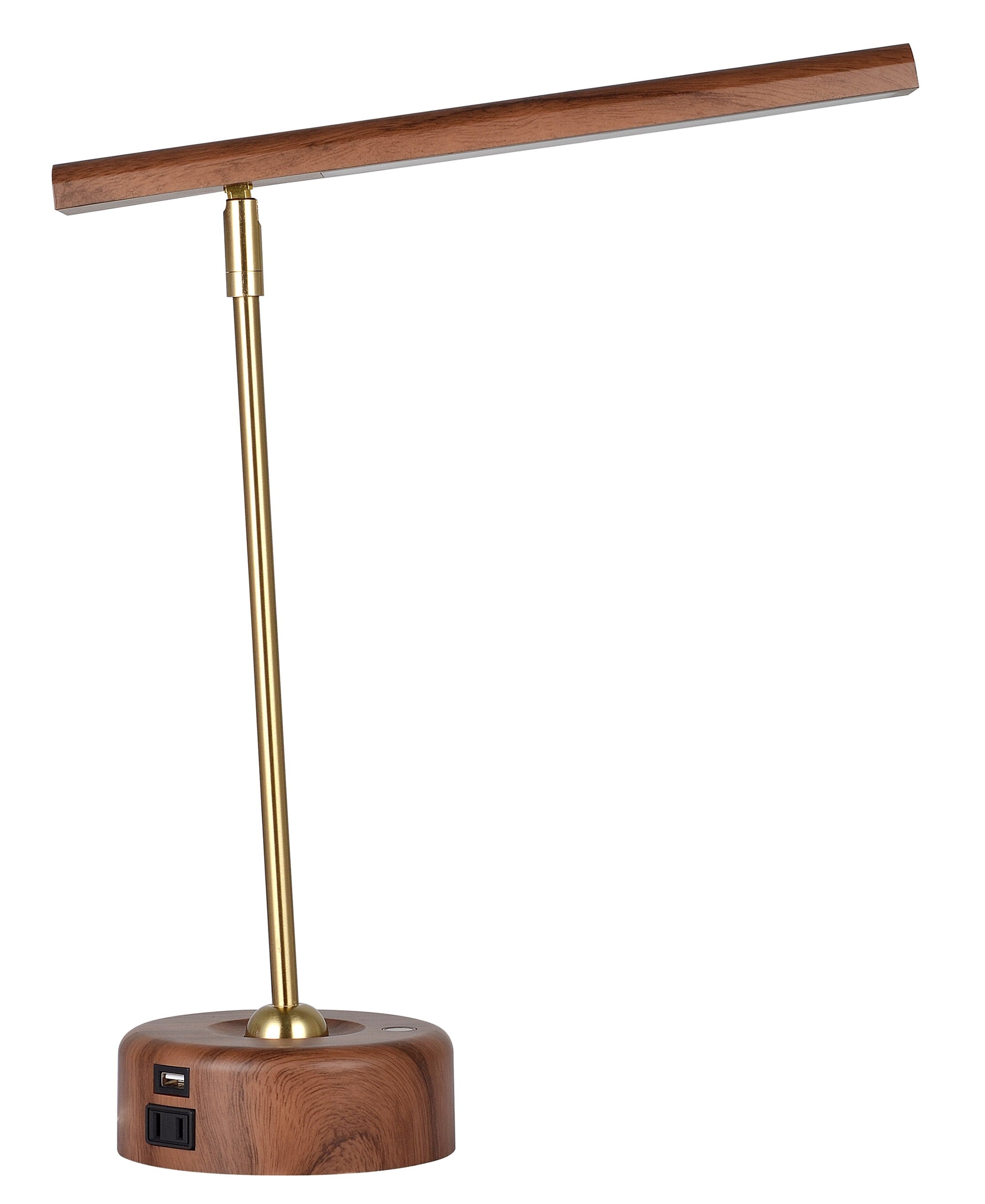 Vinmora™ Modern LED Desk Lamp with Wood Grain Finish - Premium Bedding & Home by Vinmora™