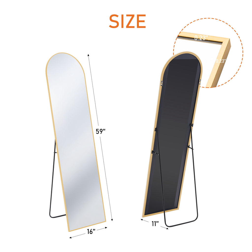 Vinmora™ CONCETTA 59"x16" Arched Full Length Mirror, Full Body - Premium Bedding & Home by Vinmora™