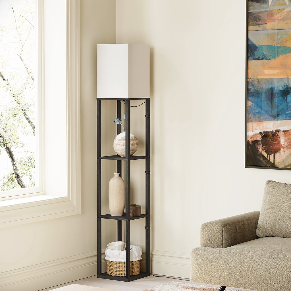 Vinmora™ SUNMORY 63'' Floor Lamps with Shelves, Home Standing - Premium Bedding & Home by Vinmora™