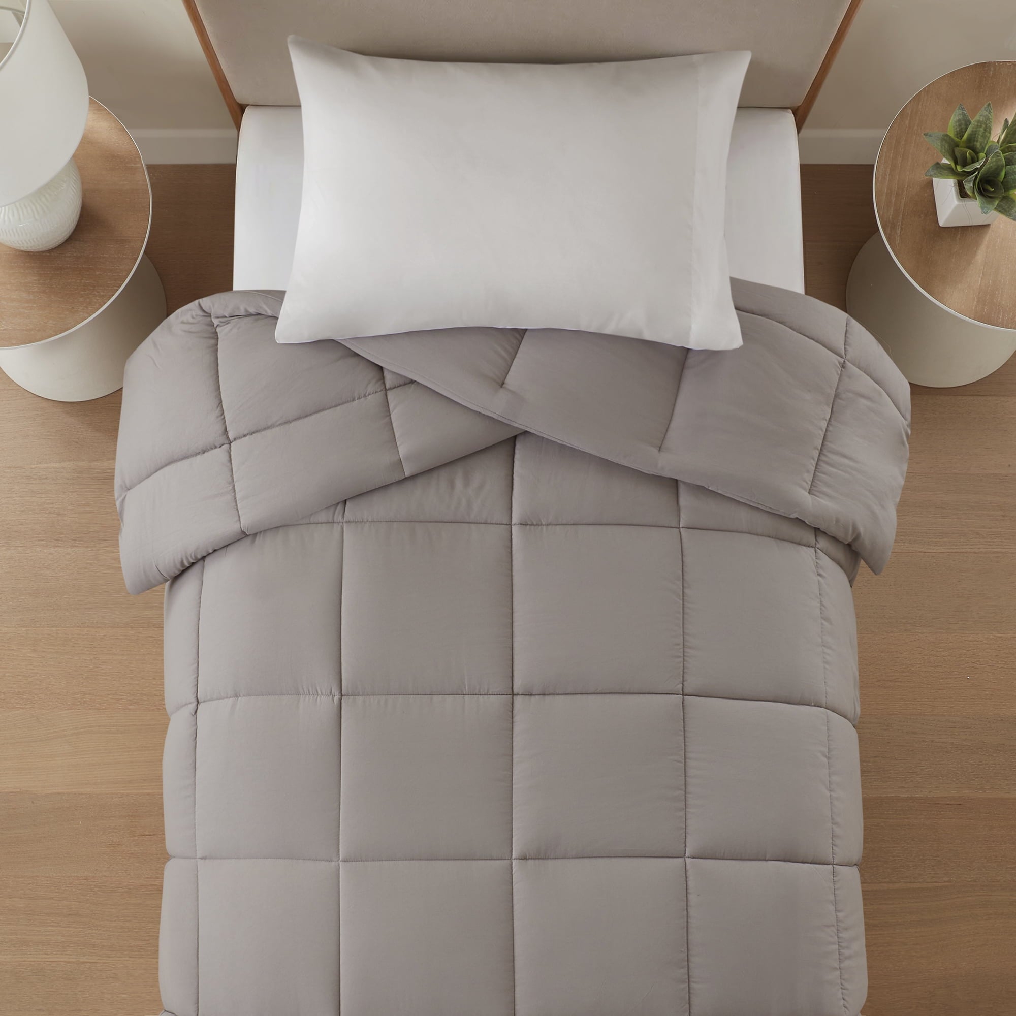 Vinmora™ Twin/Twin XL Comforter, Down Alternative, All-Season, Stone - Premium Comforter Set by Vinmora™