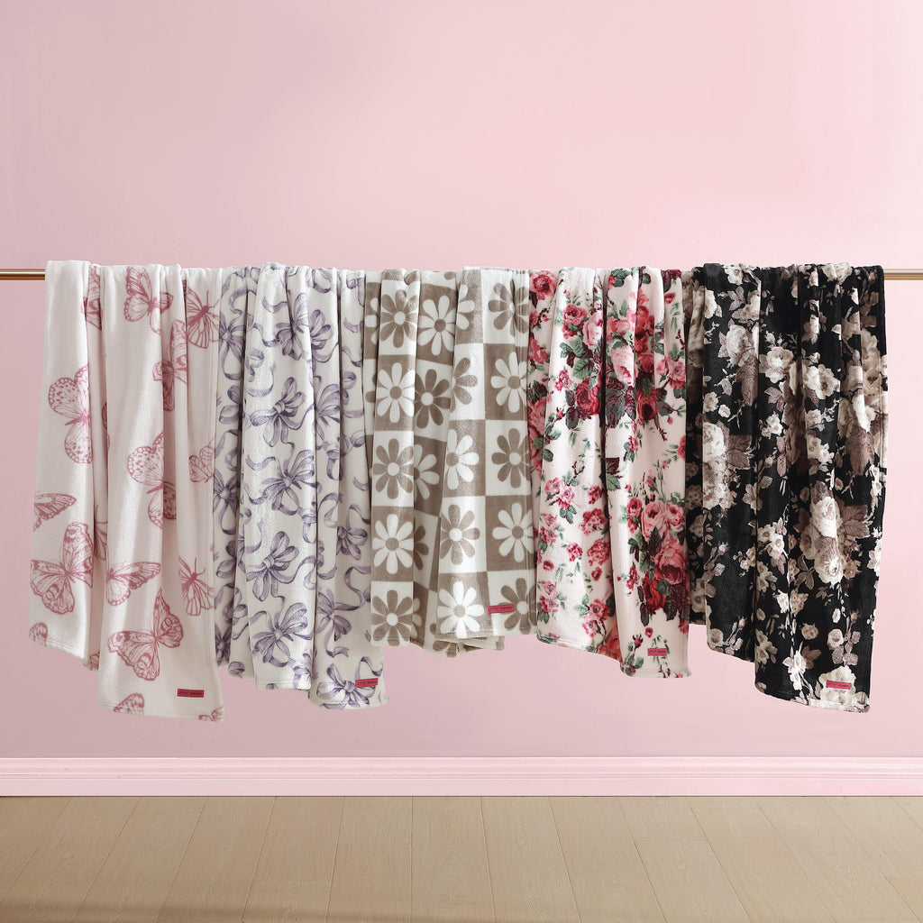 Vinmora™ Betsey Johnson Vintage Floral Light Pink & Pink - Premium Bedding & Home by Vinmora™