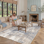 Vinmora™ BERTHMEER 5'x7' Modern Abstract Blue Area Rugs for - Premium Bedding & Home by Vinmora™