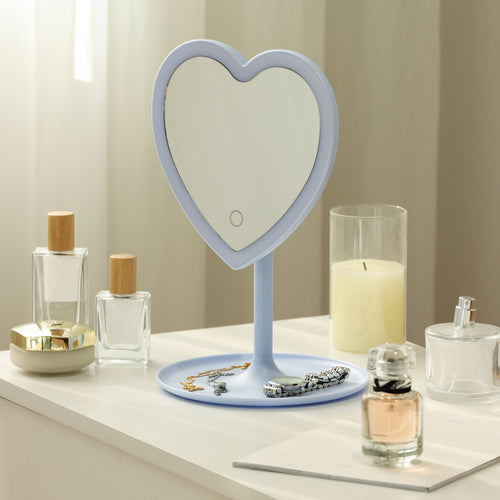 Vinmora™ 11.26" Tall Light Blue Plastic Frame Tabletop Heart - Premium Bedding & Home by Vinmora™