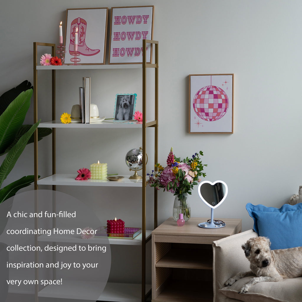 Vinmora™ 11.26" Tall Light Blue Plastic Frame Tabletop Heart - Premium Bedding & Home by Vinmora™