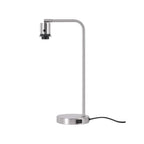 Vinmora™ Modern Desk Lamp with Outlet, Brushed Nickel Base - Premium Bedding & Home by Vinmora™