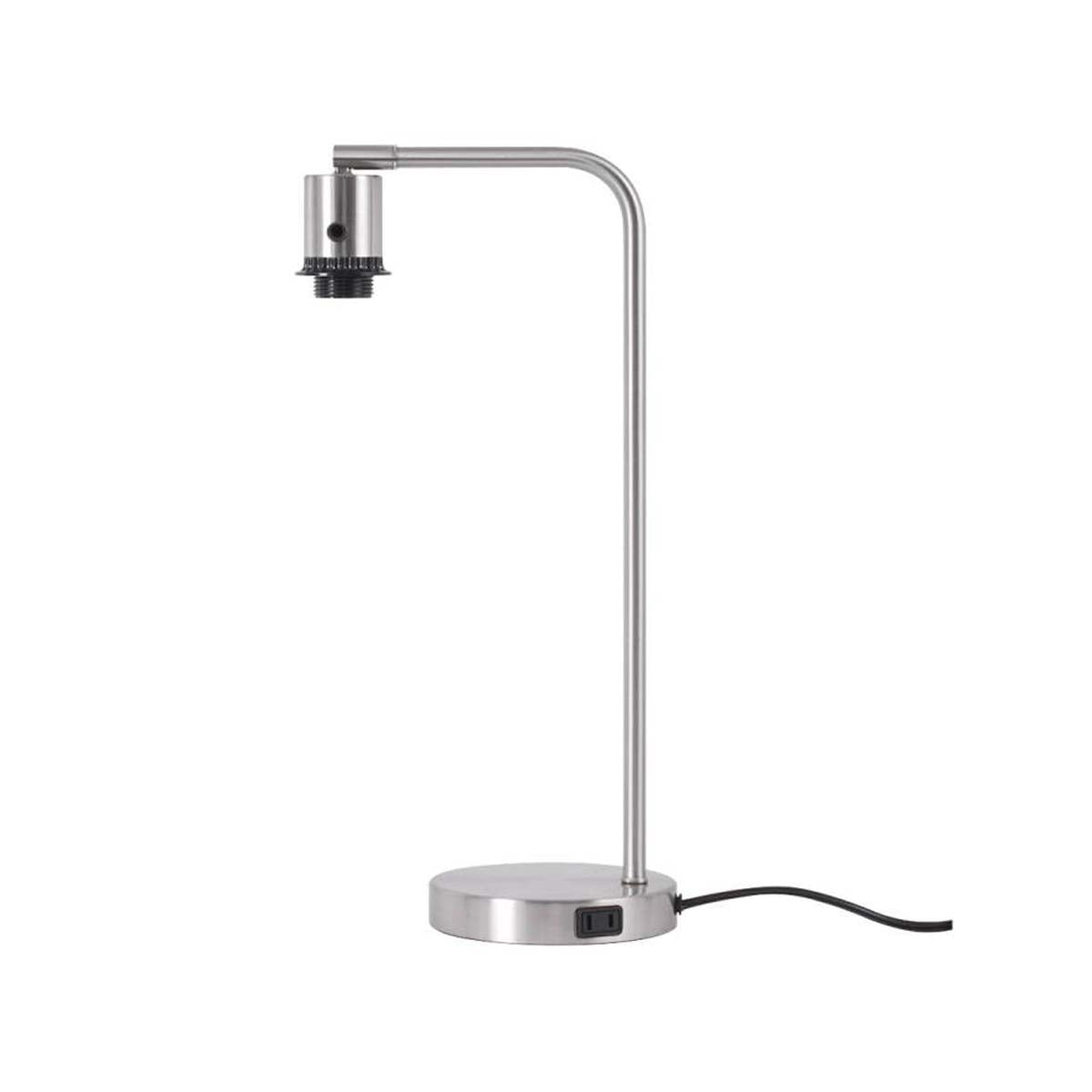Vinmora™ Modern Desk Lamp with Outlet, Brushed Nickel Base - Premium Bedding & Home by Vinmora™