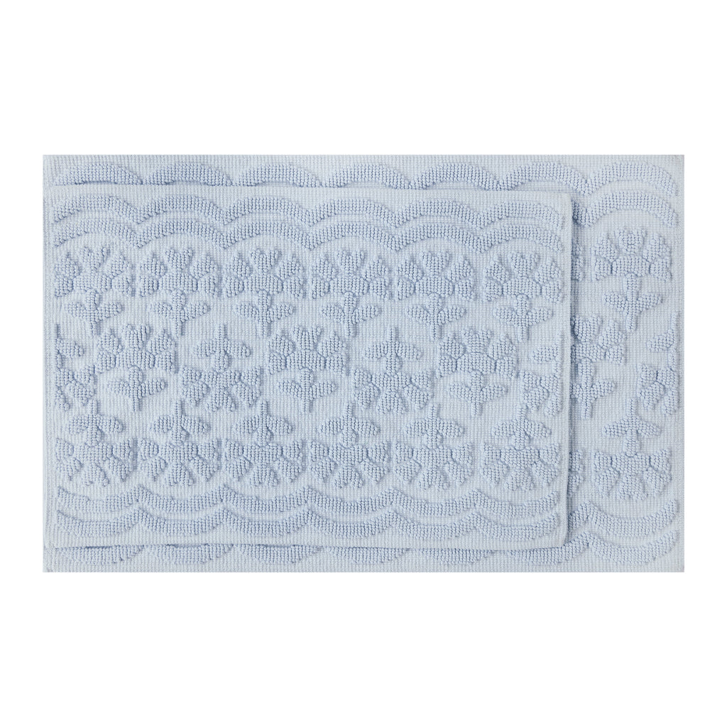 Vinmora™ Floral Block Scallop 2 Piece Bath Rug Set - Premium Bedding & Home by Vinmora™