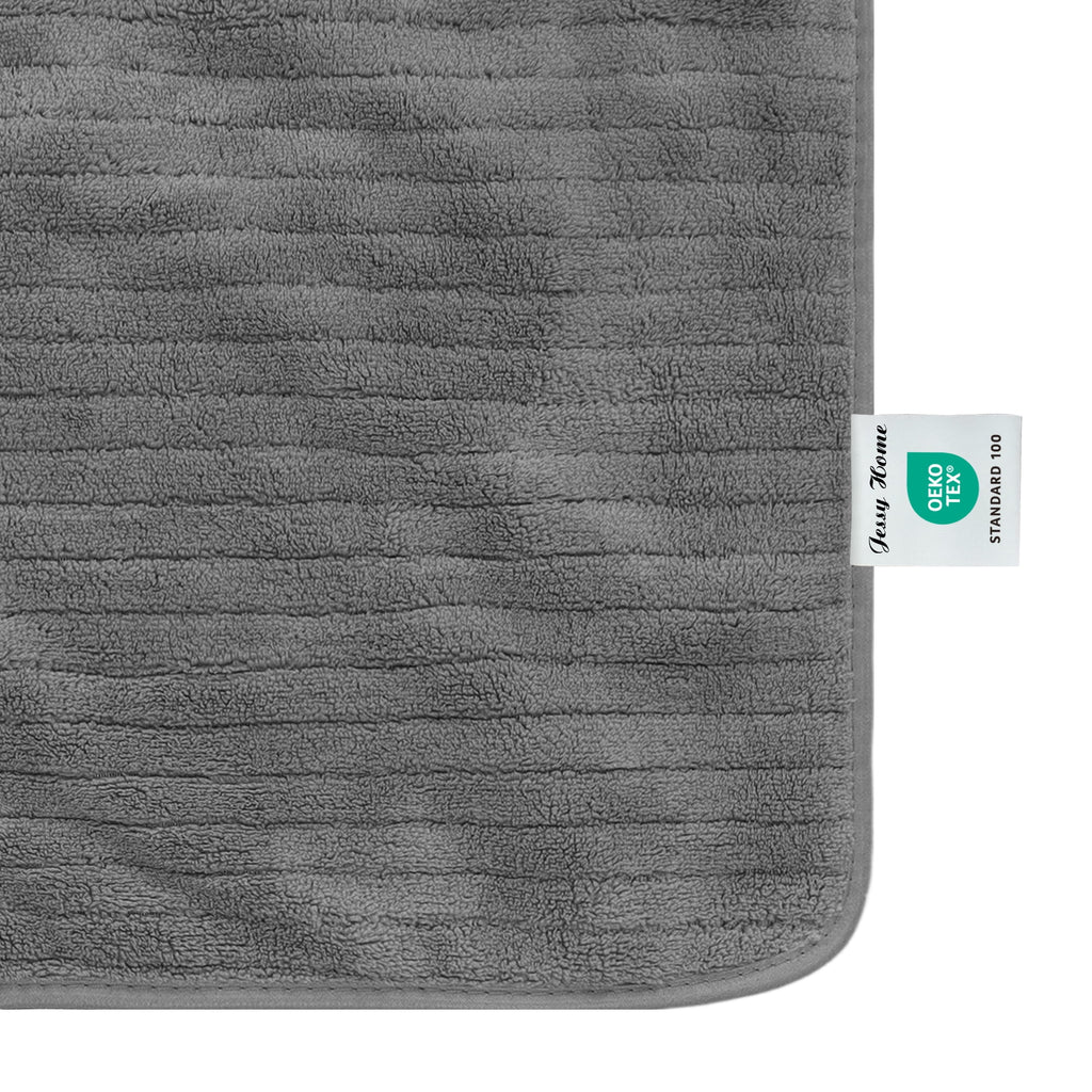 Vinmora™ Jessy Home 4 Pack Dark Gray Stripe Large - Premium Sheet Set by Vinmora™