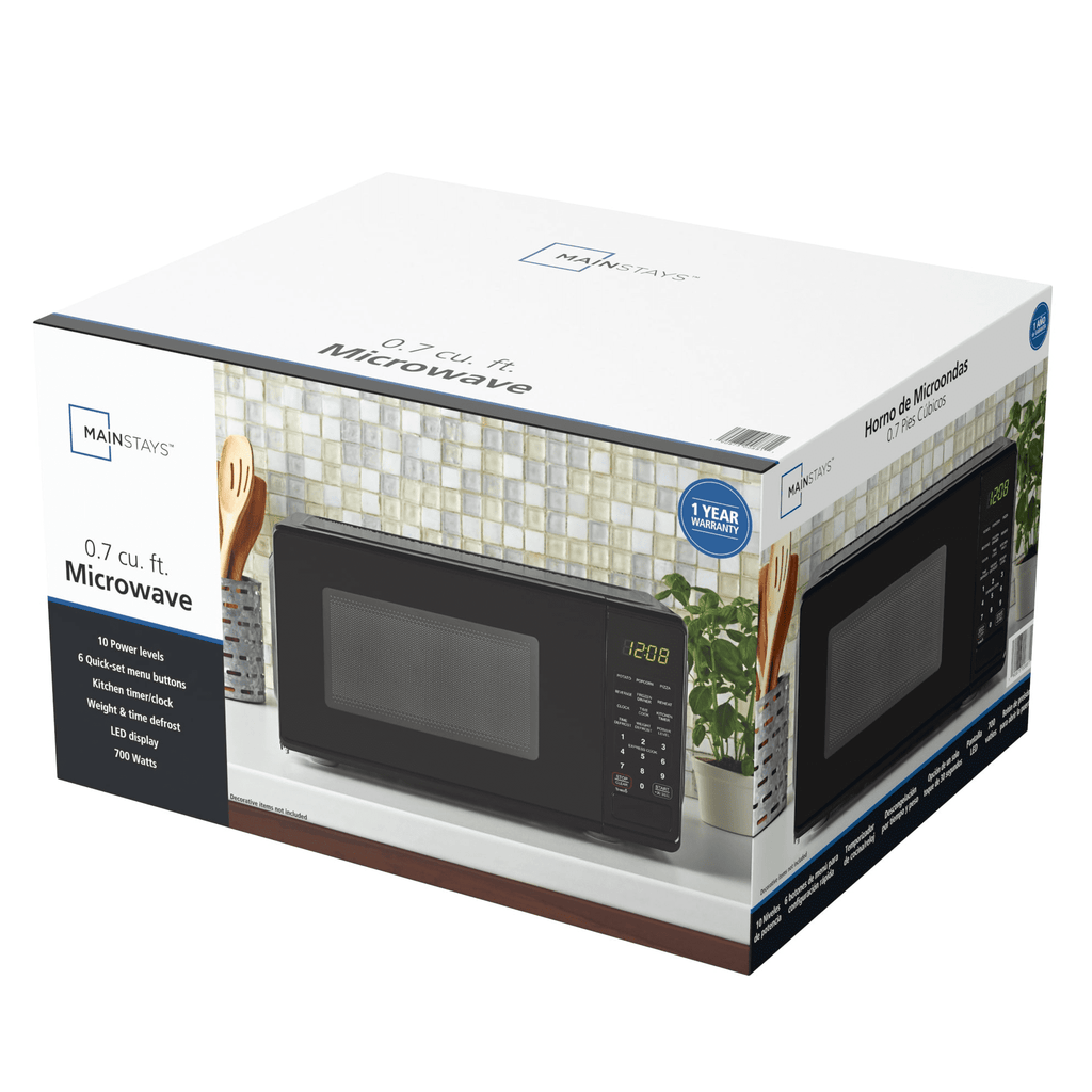 Vinmora™ 0.7 Cu ft Countertop Microwave Oven, 700 Watts - Premium Bedding & Home by Vinmora™