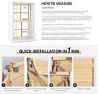 Vinmora™ LazBlinds No Tools No Drill Cordless Bamboo Roman - Premium Bedding & Home by Vinmora™