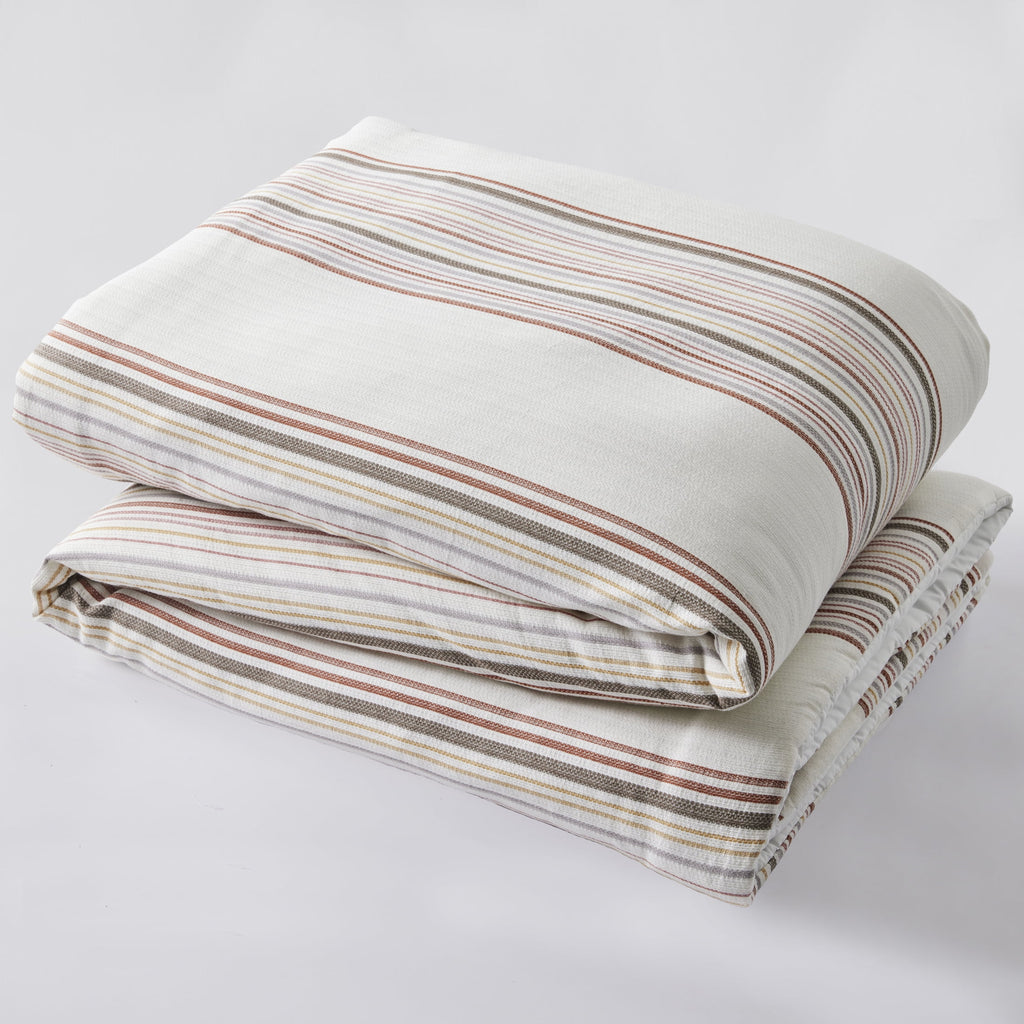 Vinmora™ 3-Piece Red Yarn Dye Stripe Comforter Set, Full/Queen - Premium Comforter Set by Vinmora™