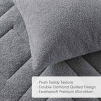 Vinmora™ Regency Heights Twin/Twin XL Quilted Plush Comforter Set - Premium Comforter Set by Vinmora™