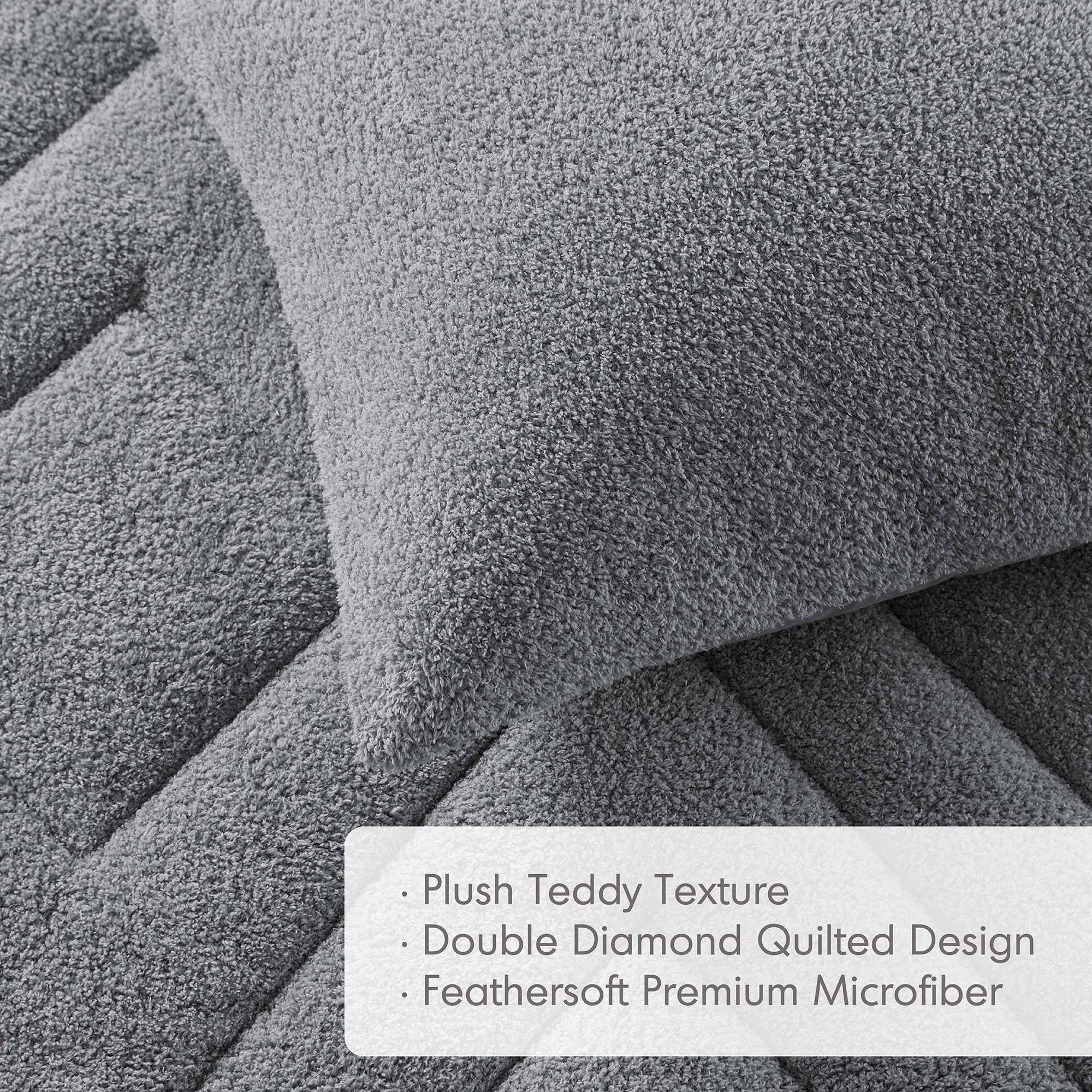 Vinmora™ Regency Heights Twin/Twin XL Quilted Plush Comforter Set - Premium Comforter Set by Vinmora™