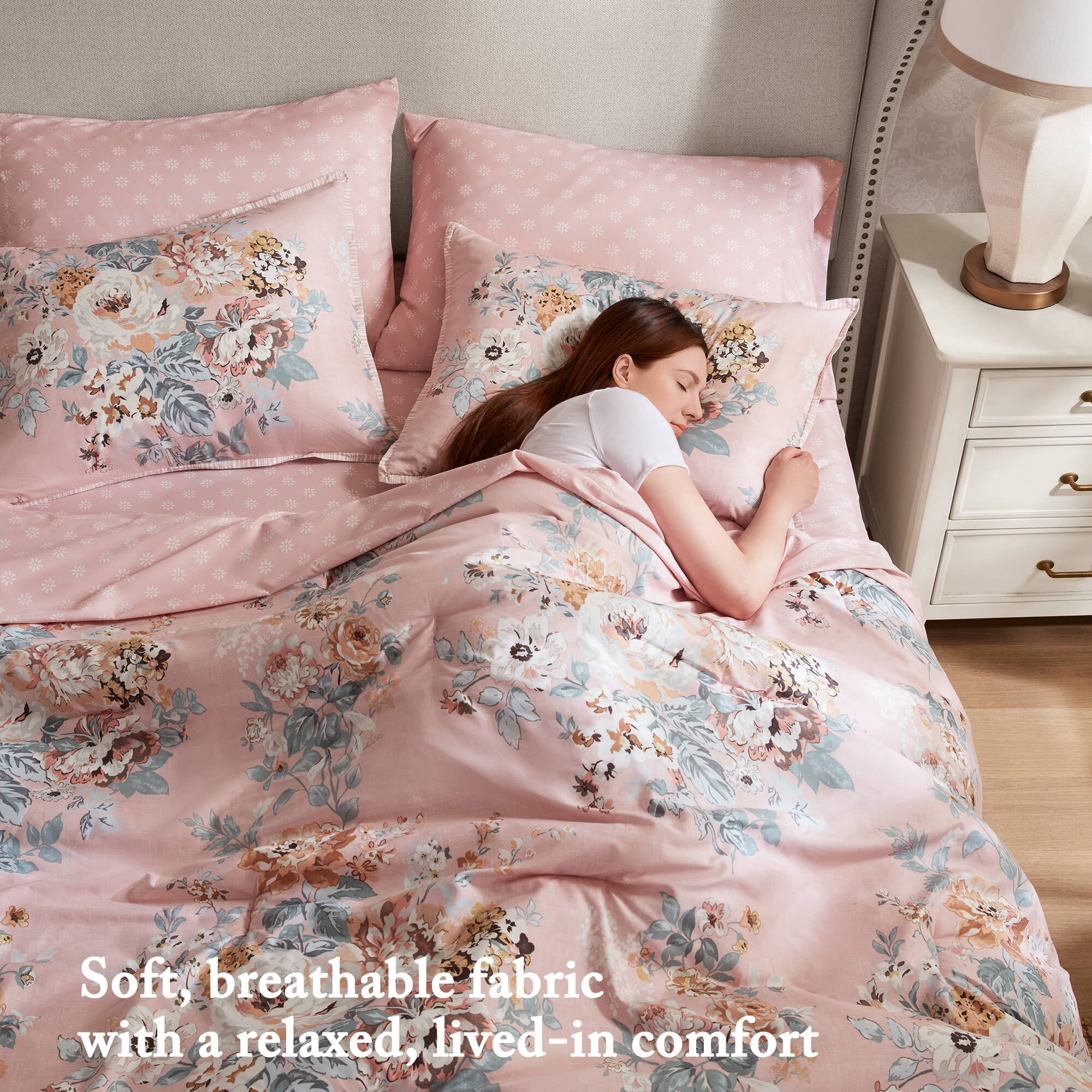 Vinmora™ Regency Heights Queen Size Comforter Sets, Pink Vintage - Premium Comforter Set by Vinmora™
