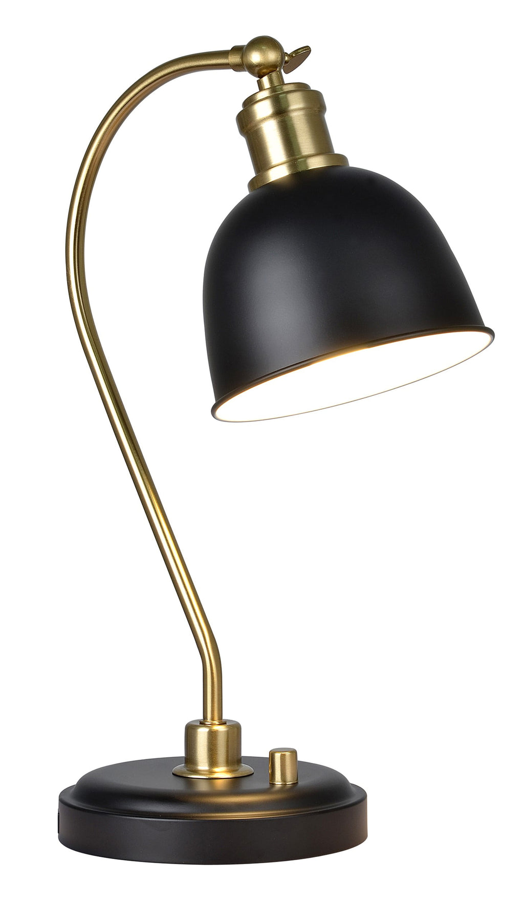 Vinmora™ 18" Black and Gold Desk Lamp, Modern Design - Premium Bedding & Home by Vinmora™