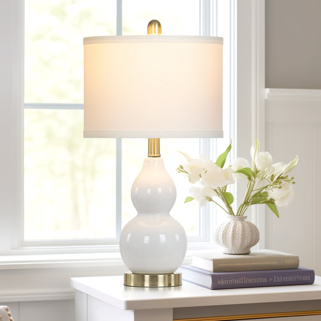 Vinmora™ Cinkeda Double Gourd Ceramic Table Lamps Set of - Premium Bedding & Home by Vinmora™