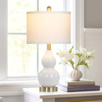 Vinmora™ Cinkeda Double Gourd Ceramic Table Lamps Set of - Premium Bedding & Home by Vinmora™