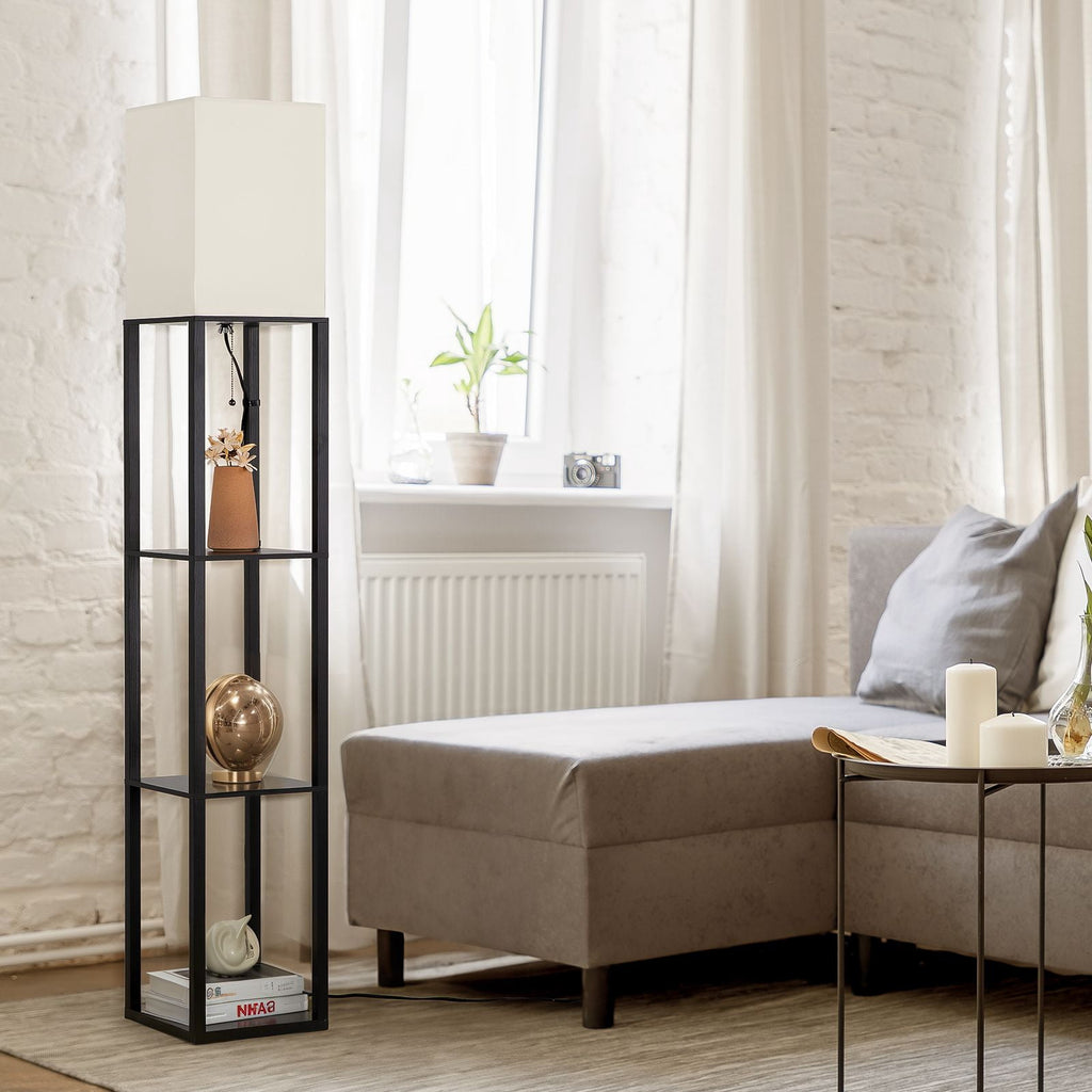 Vinmora™ SUNMORY 63'' Floor Lamps with Shelves, Home Standing - Premium Bedding & Home by Vinmora™
