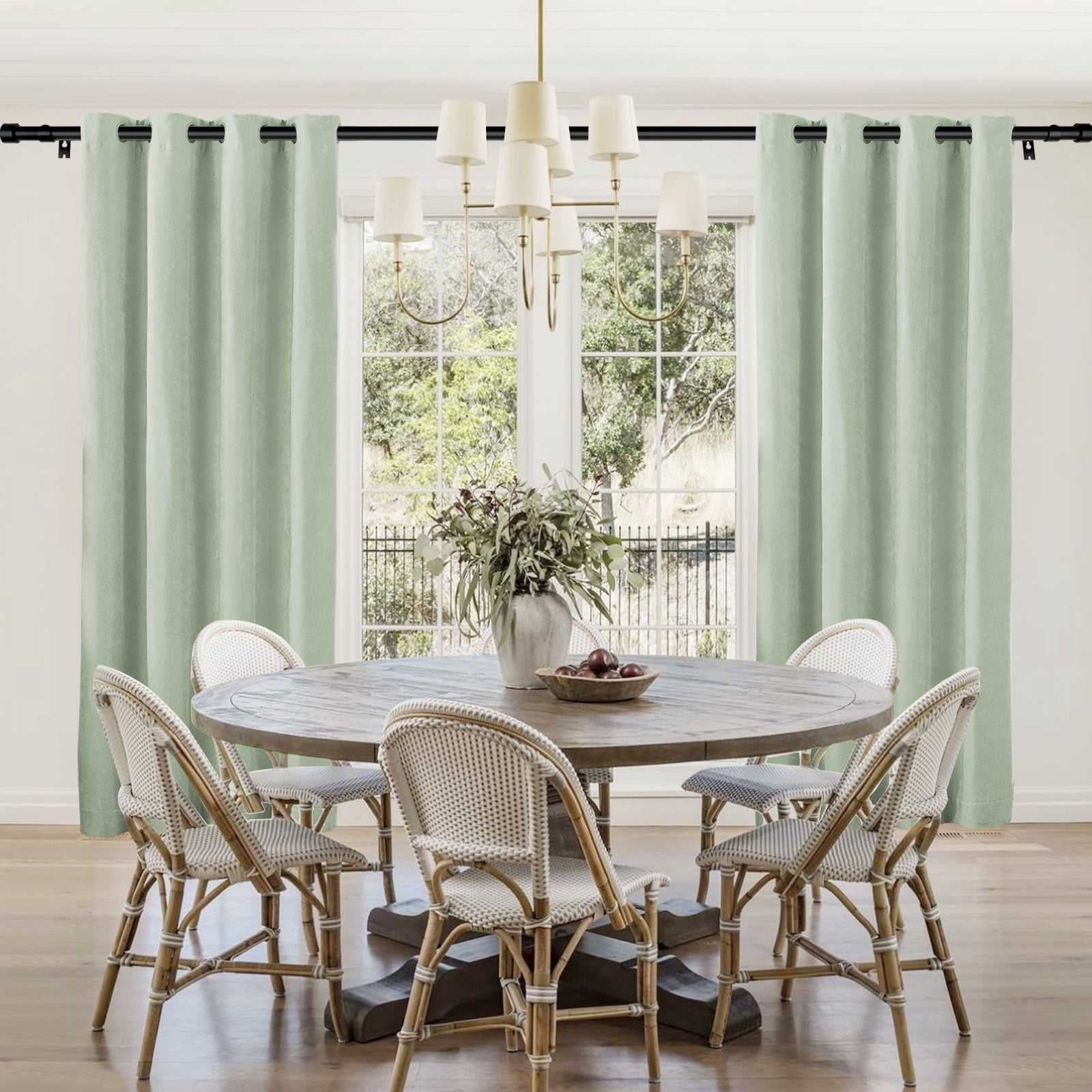 Vinmora™ MaKefeile Classic 48 Inch Black Curtain Rods Heavy - Premium Curtain & Window Hardware by Vinmora™
