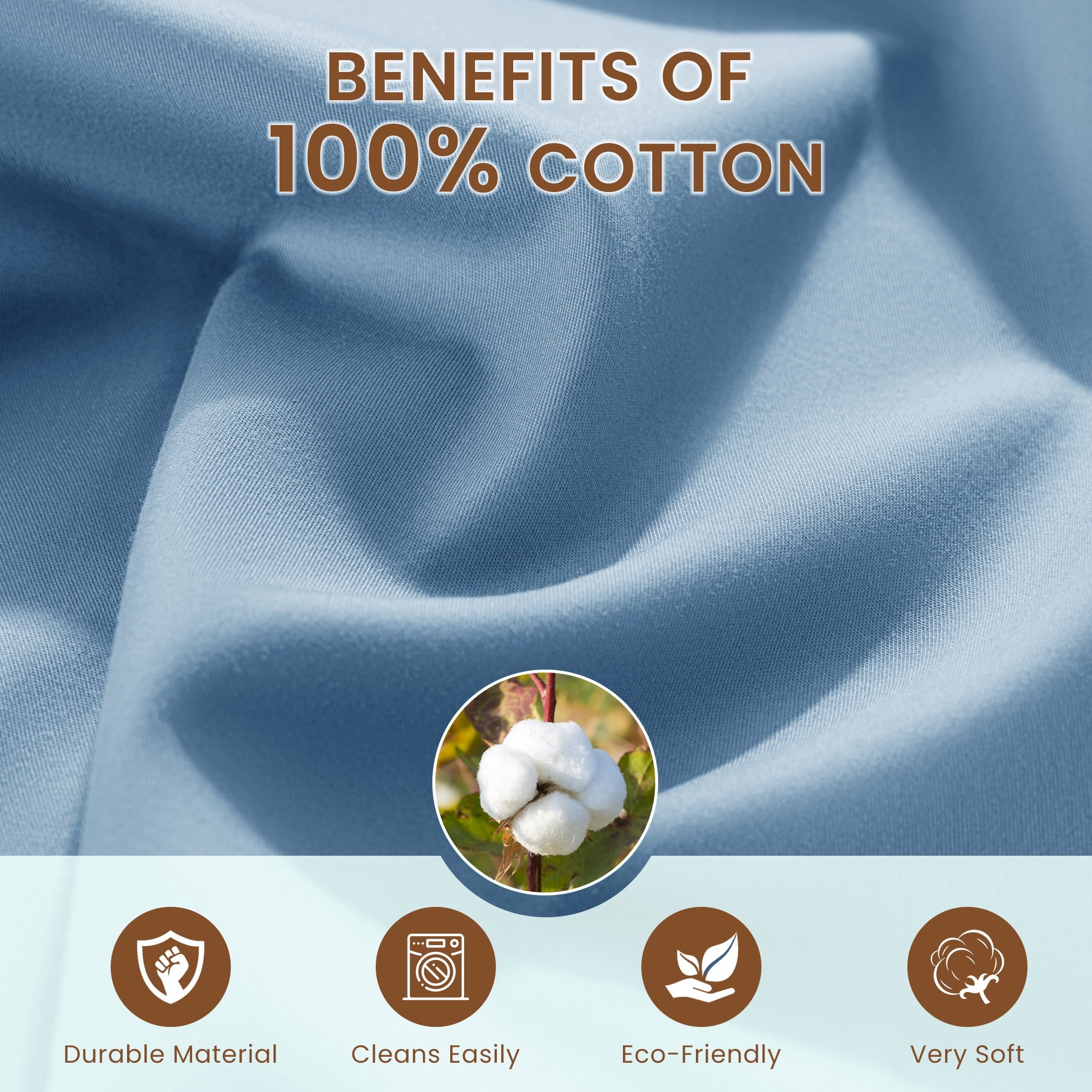 Vinmora™ 100% Cotton Sheet Set - Premium Sheet Set by Vinmora™