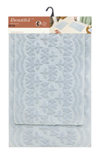 Vinmora™ Floral Block Scallop 2 Piece Bath Rug Set - Premium Bedding & Home by Vinmora™