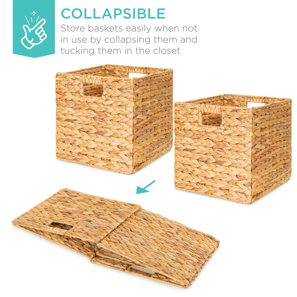 Vinmora™ Best Choice Products 10.5x10.5in Hyacinth Storage Baskets, Set - Premium Curtain & Window Hardware by Vinmora™