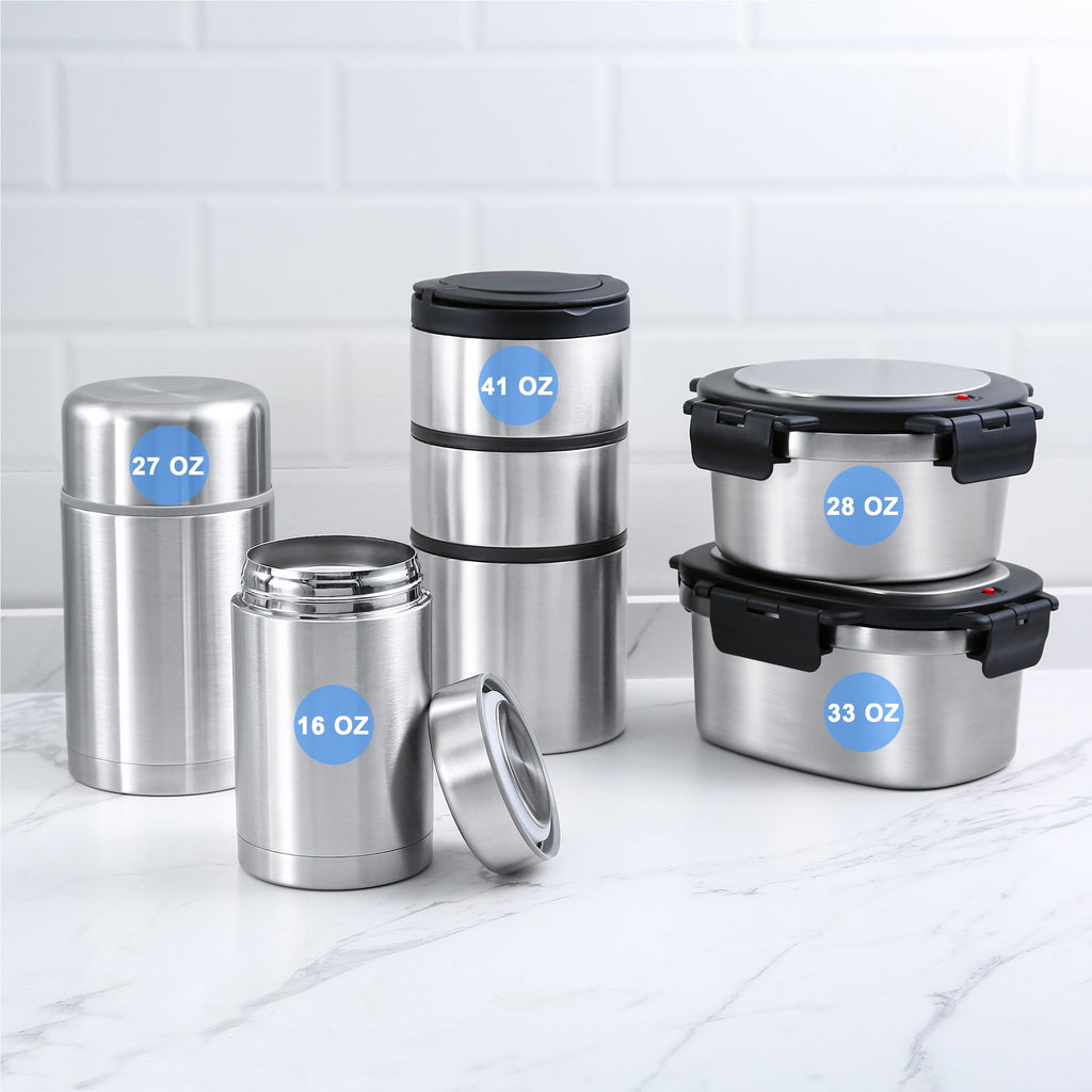 Vinmora™ 33 oz Insulated Stainless Steel Lunch Box Food - Premium Bedding & Home by Vinmora™